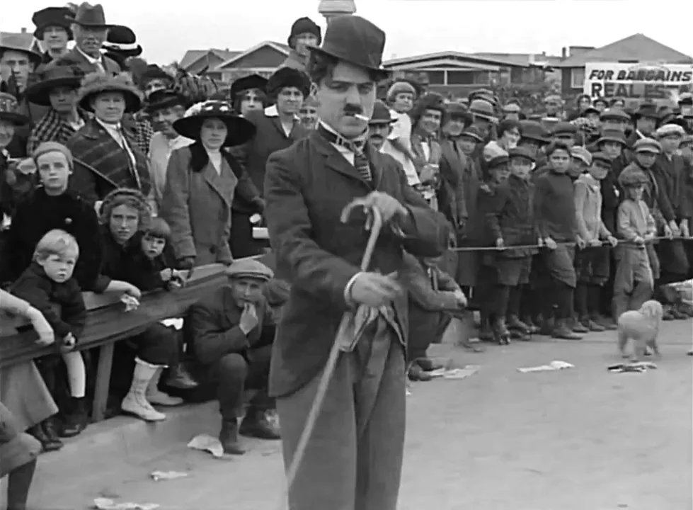Charlie Chaplin, publicity photograph, 1914, credit Keystone Studios