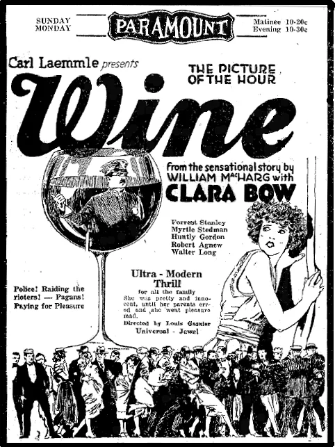Clara Bow, publicity photograph, 1924, credit Universal-Jewel